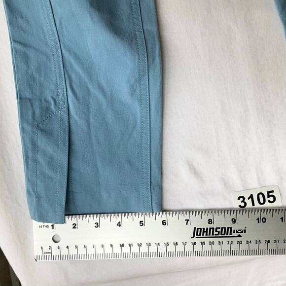 Issac Mizrahi Live! women Straight Leg Khaki Pants size 2, Light Blue - Picture 6 of 11